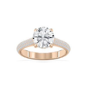 Jessa 2 ¹⁄₂ ctw Round Lab Grown Diamond Luxe Pave Hidden Halo Engagement Ring