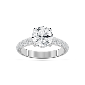 Jessa 2 ¹⁄₂ ctw Round Lab Grown Diamond Luxe Pave Hidden Halo Engagement Ring