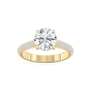 Jessa 2 ¹⁄₂ ctw Round Lab Grown Diamond Luxe Pave Hidden Halo Engagement Ring