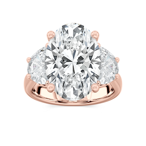 Kiara 12 ctw Oval Lab Grown Diamond Three Stone Engagement Ring - Signature Collection
