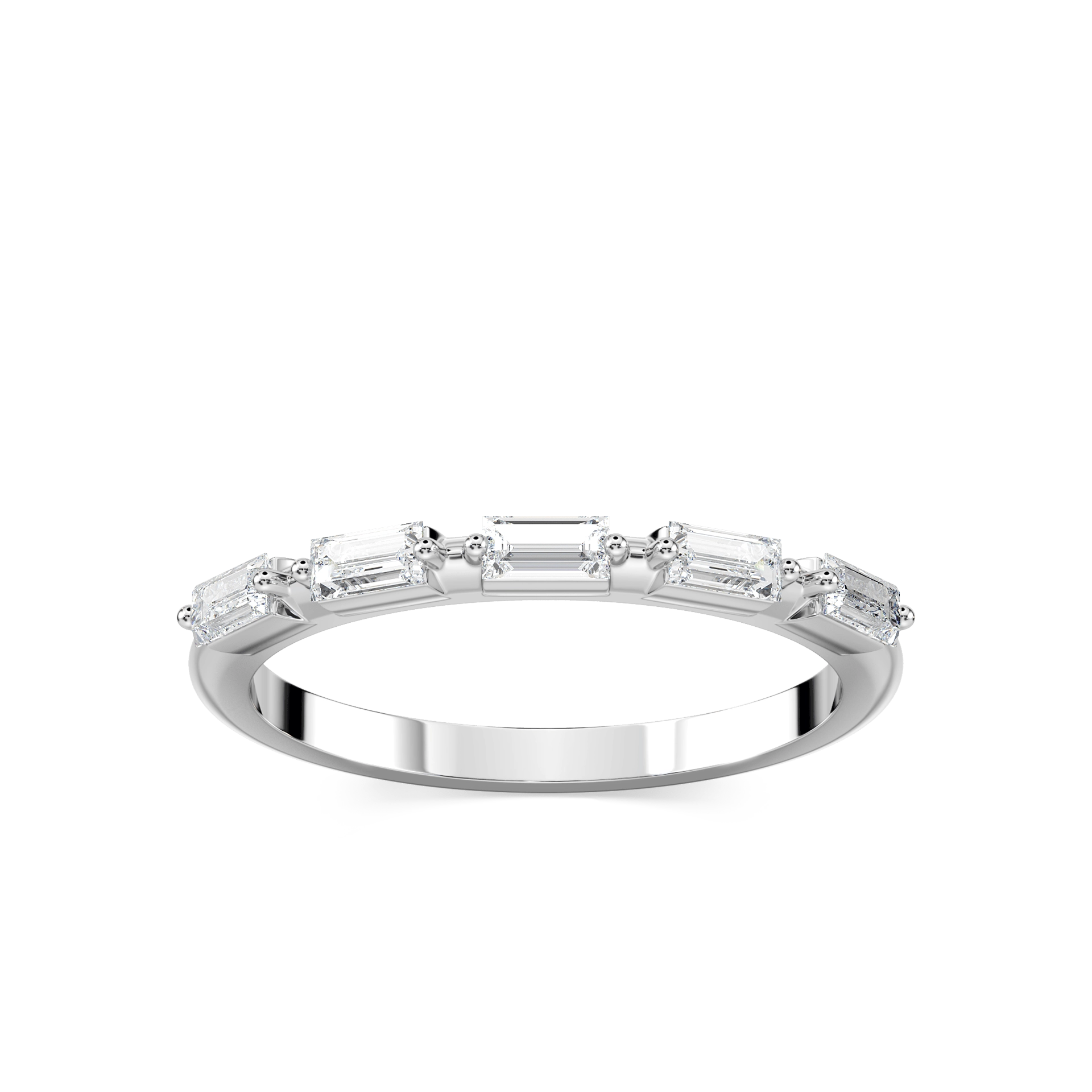 Kira 1/3 ctw Baguette Lab Grown Diamond Station Anniversary Band
