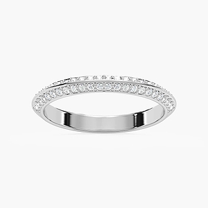 Autumn 1/3 ctw Round Lab Grown Diamond Knife Edge Pave Wedding Band