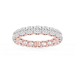 Kylie Cushion Lab Grown Diamond U-Prong Eternity Band