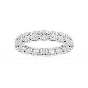 Kylie Cushion Lab Grown Diamond U-Prong Eternity Band