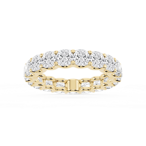 Kylie Cushion Lab Grown Diamond U-Prong Eternity Band