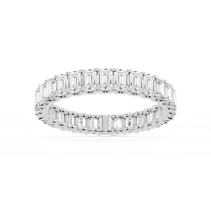 Kylie Emerald Lab Grown Diamond U-Prong Eternity Band