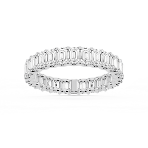 Kylie Emerald Lab Grown Diamond U-Prong Eternity Band
