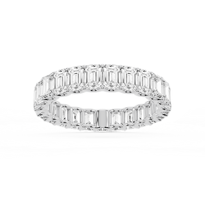 Kylie Emerald Lab Grown Diamond U-Prong Eternity Band