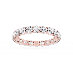 Kylie Round Lab Grown Diamond U-Prong Eternity Band