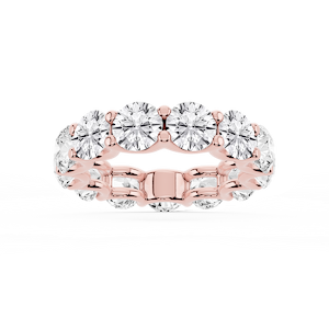 Kylie Round Lab Grown Diamond U-Prong Eternity Band