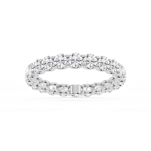 Kylie Round Lab Grown Diamond U-Prong Eternity Band