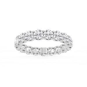 Kylie Round Lab Grown Diamond U-Prong Eternity Band