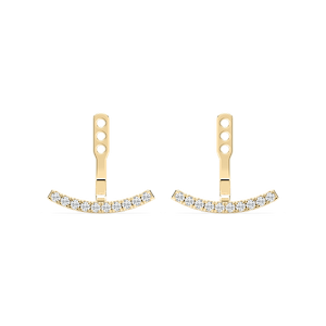1/5 ctw Round Lab Grown Diamond Curved Bar Earring Jackets