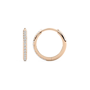 1/5 ctw Round Lab Grown Diamond Huggie Hoop Earrings