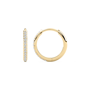 1/5 ctw Round Lab Grown Diamond Huggie Hoop Earrings