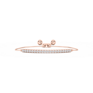 Round Lab Grown Diamond Adjustable Bolo Bracelet