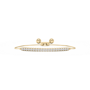 Round Lab Grown Diamond Adjustable Bolo Bracelet