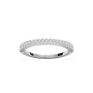 Rivka 1/4 ctw Round Lab Grown Diamond Half Bezel Set Stackable Band