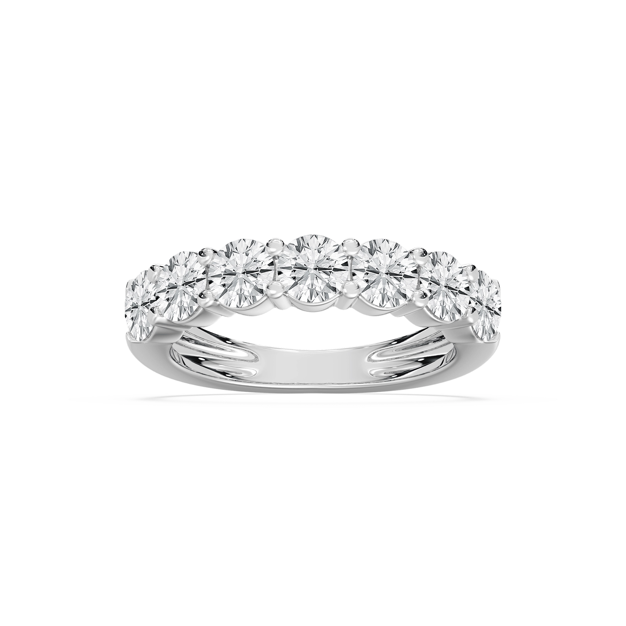 Lettie 2 ctw Round Lab Grown Diamond 7 Stone Anniversary Band