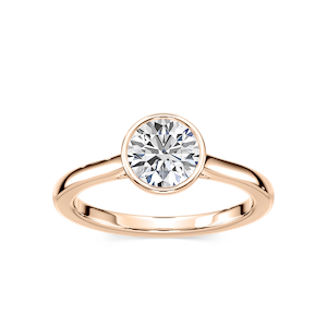 Melodie Lab Grown Diamond Bezel Solitaire Engagement Ring