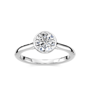 Melodie Lab Grown Diamond Bezel Solitaire Engagement Ring