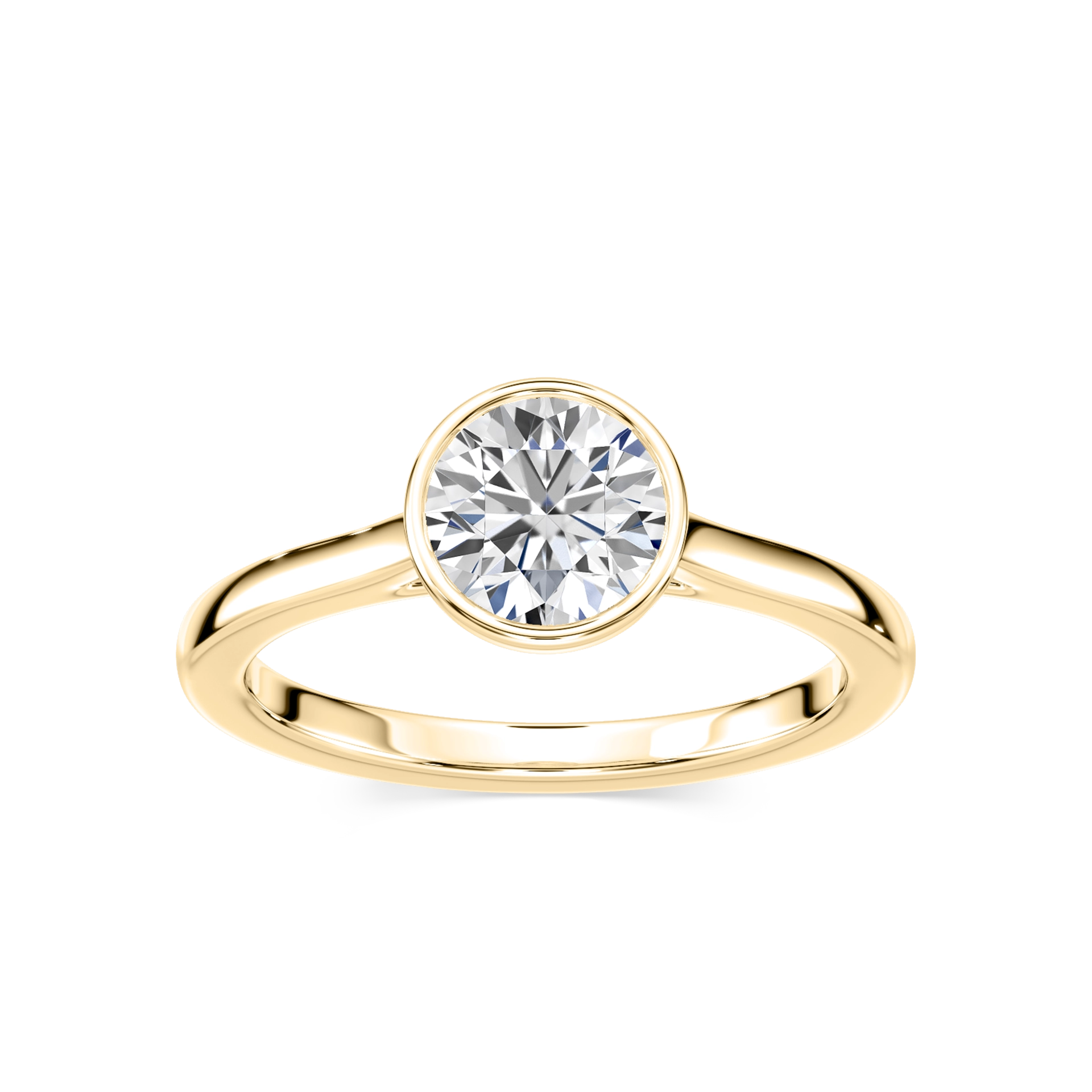 Melodie Lab Grown Diamond Bezel Solitaire Engagement Ring