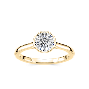 Melodie Lab Grown Diamond Bezel Solitaire Engagement Ring