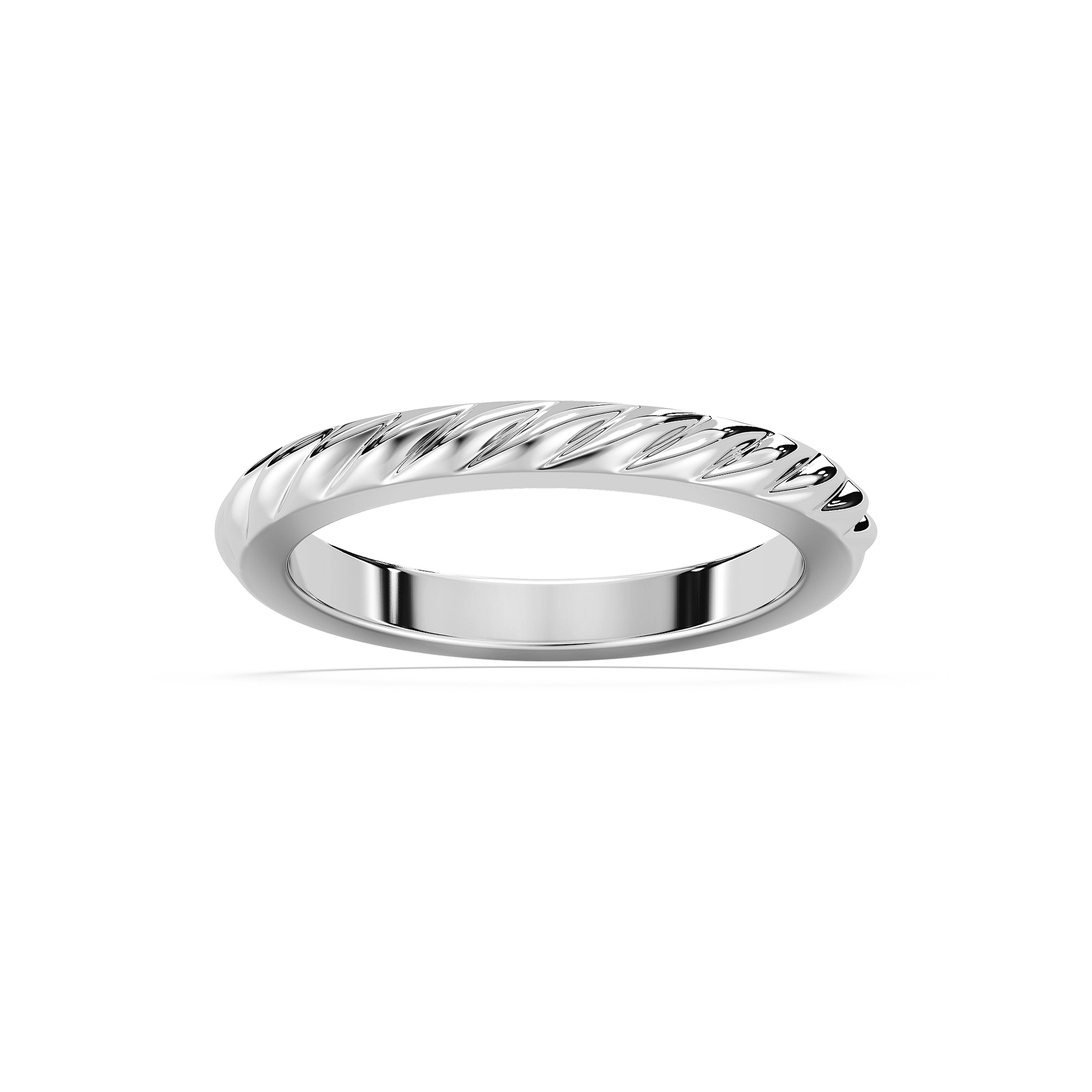 Lille Stackable Band shown in recycled 14K white gold | Lille Stackable Band recycled 14K white gold