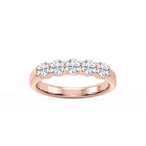 Kate Round Lab Grown Diamond 5-Stone V-Prong Anniversary Band