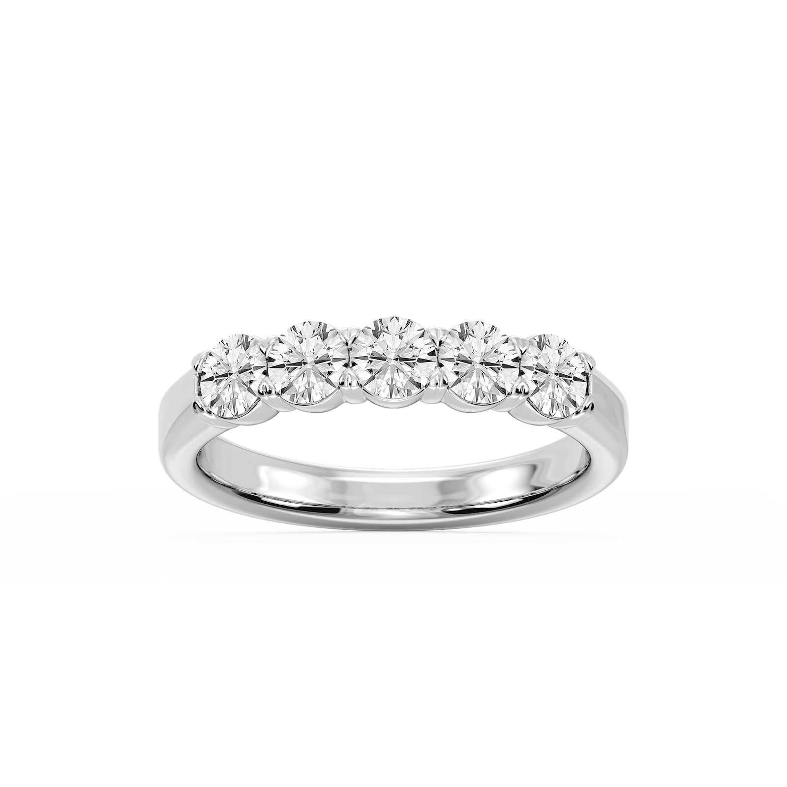 Kate Round Lab Grown Diamond 5-Stone V-Prong Anniversary Band