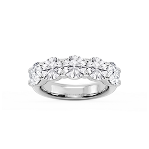 Kate Round Lab Grown Diamond 5-Stone V-Prong Anniversary Band