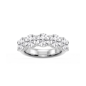 Kate Round Lab Grown Diamond 5-Stone V-Prong Anniversary Band