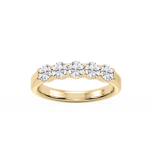 Kate Round Lab Grown Diamond 5-Stone V-Prong Anniversary Band