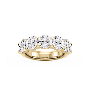 Kate Round Lab Grown Diamond 5-Stone V-Prong Anniversary Band