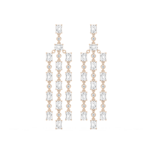 1/4 ctw Lab Grown Diamond Long Geometric Drop Earrings