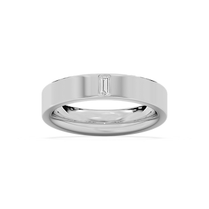 Lucas 1/8 ct Baguette Lab Grown Diamond 5.20mm Flat Edge Mens Wedding Band