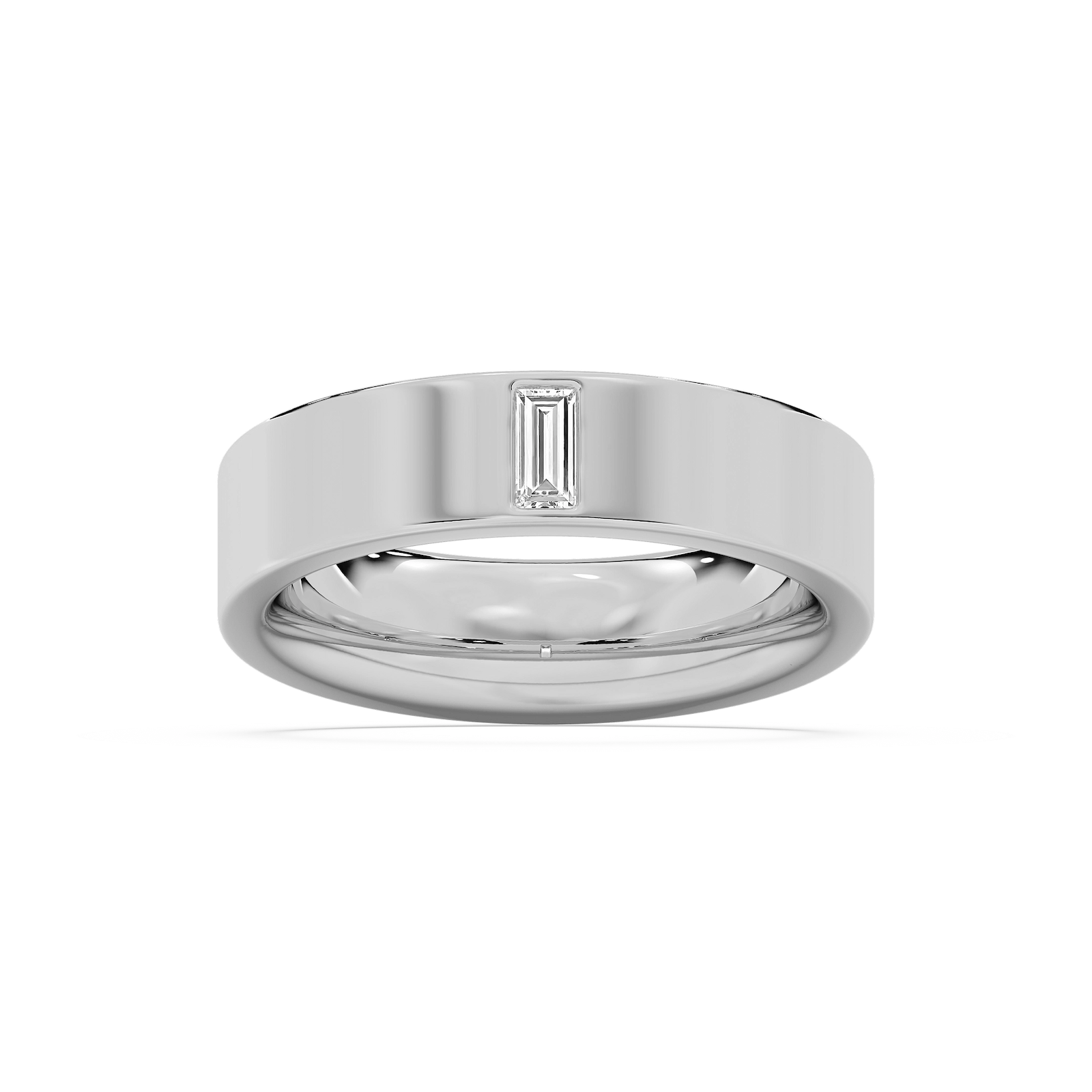 Lucas Flat Edge Finish Band in Rose Gold