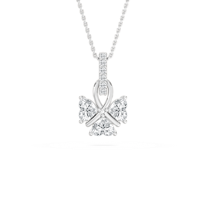 1 ctw Lab Grown Diamond Lucky Heart Pendant - 18 Inches