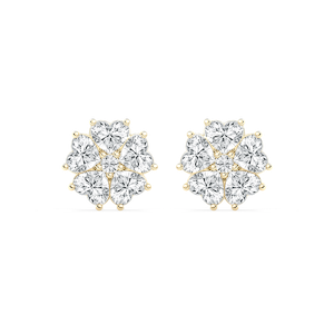 8 ctw Lab Grown Diamond Lucky Heart Stud Earrings