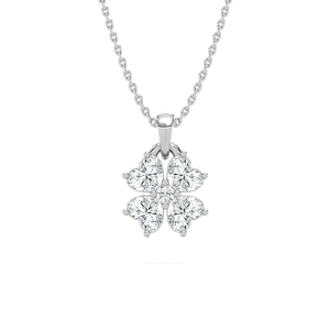 1 ctw Heart and Round Lab Grown Diamond Lucky in Love Pendant - 18 Inches