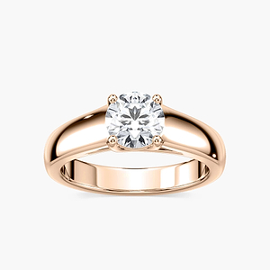 Lucy Lab Grown Diamond Wide Cathedral Trellis Solitaire Engagement Ring