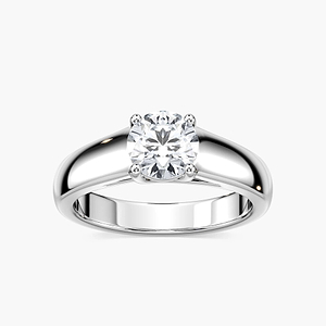Lucy Lab Grown Diamond Wide Cathedral Trellis Solitaire Engagement Ring