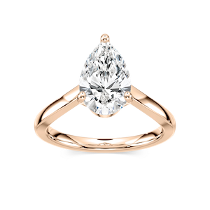 Lyanna Pear Lab Grown Diamond Prong Set Solitaire Engagement Ring