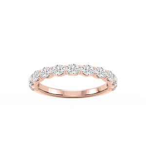Mae Oval Lab Grown Diamond East West V-Prong Anniversary Band