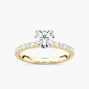 Zelda Lab Grown Diamond Classic Hidden Halo Engagement Ring