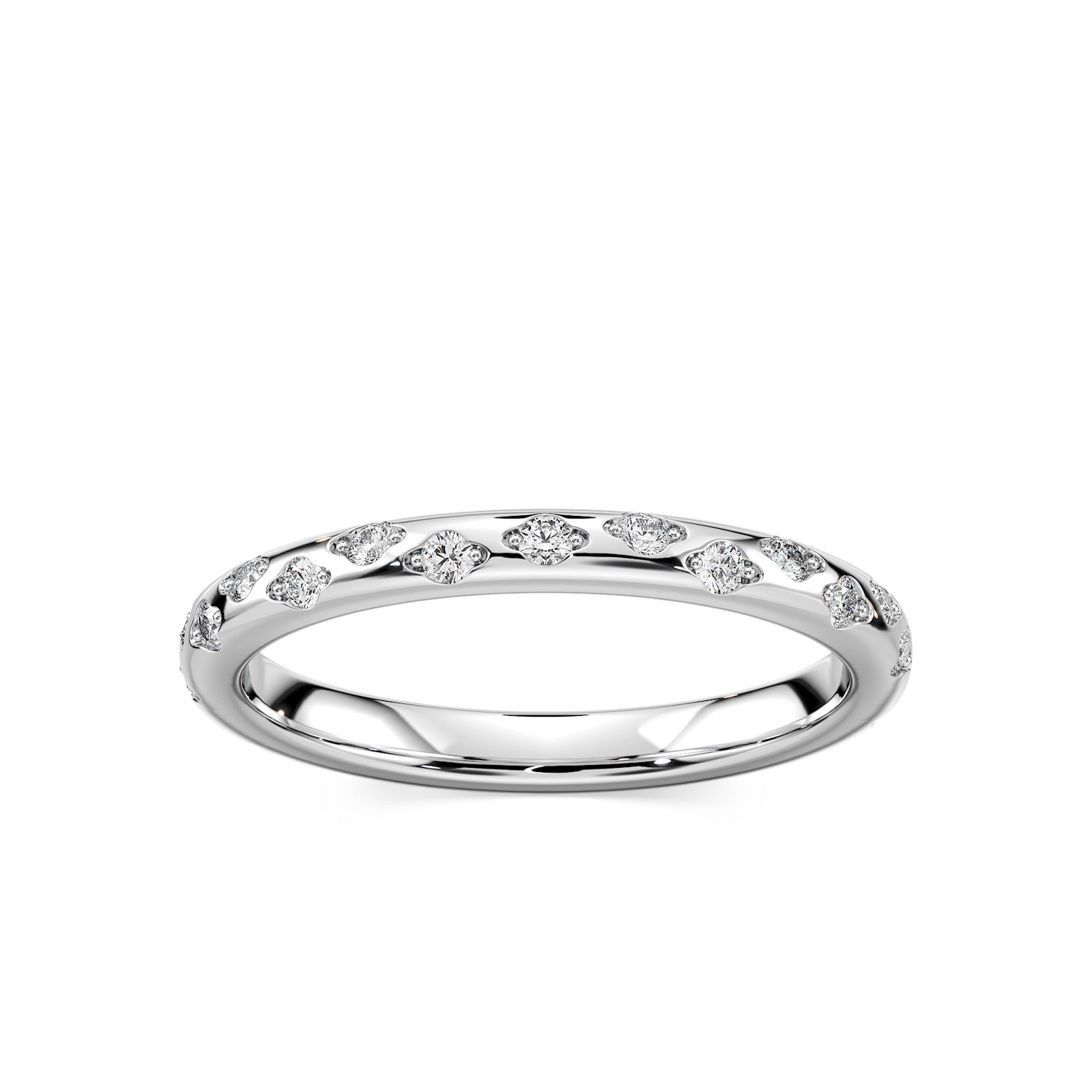 Rylee 1/4 ctw Round Lab Grown Diamond Scattered Wedding Band