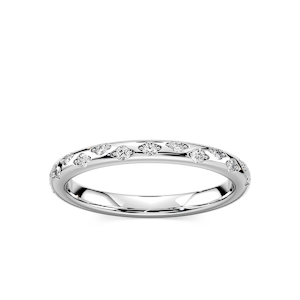 Rylee 1/4 ctw Round Lab Grown Diamond Scattered Wedding Band