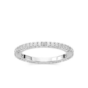 Marilyn 1/3 ctw Round Lab Grown Diamond Grooved Profile Eternity Band