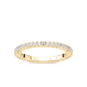 Marilyn 1/3 ctw Round Lab Grown Diamond Grooved Profile Eternity Band
