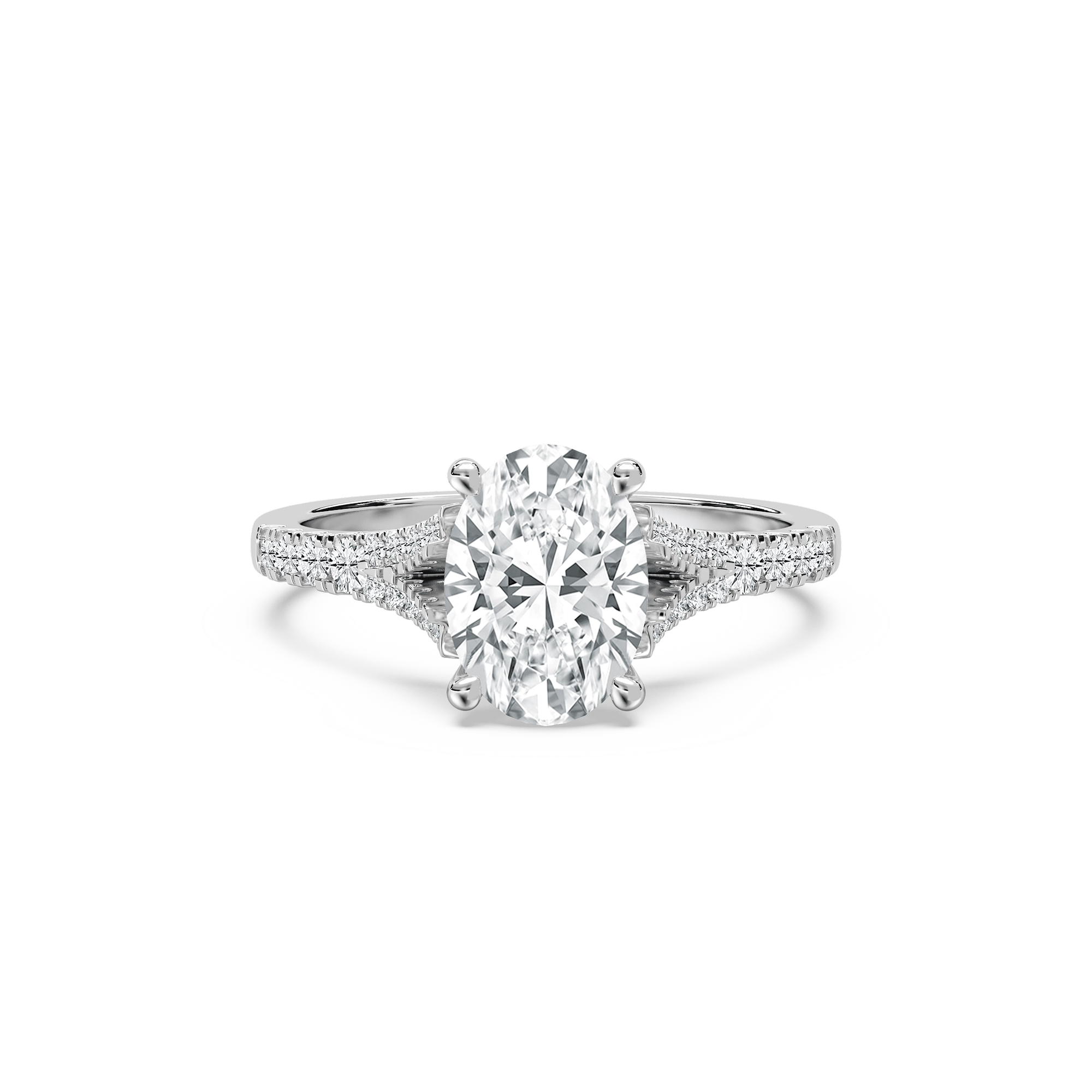 Maris Oval Engagement Ring in Rose Gold